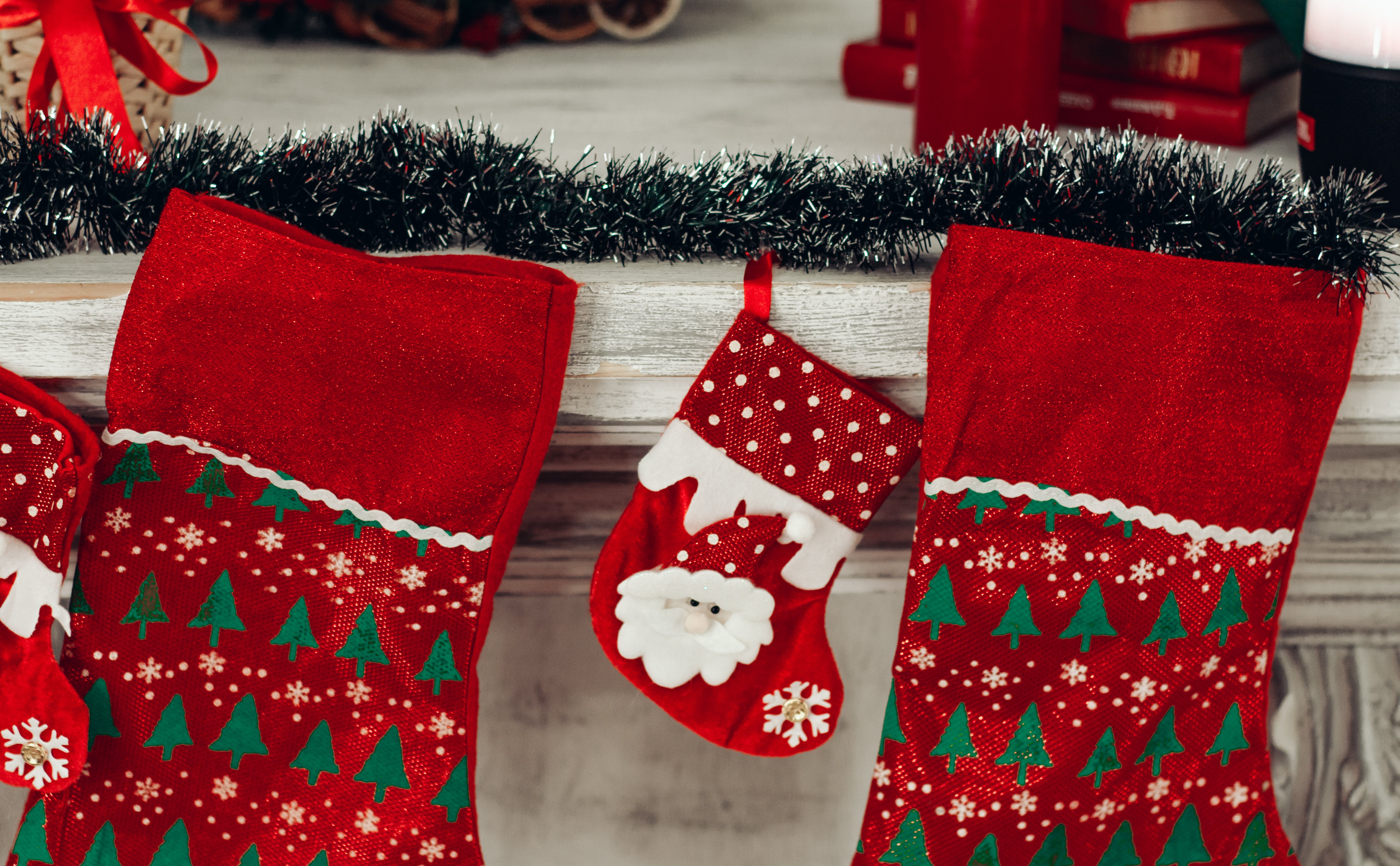 Red socks for gifts