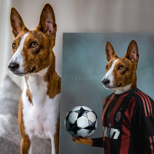 Custom Football Player Portrait for Chrissy 2 – Praise My Pet!
