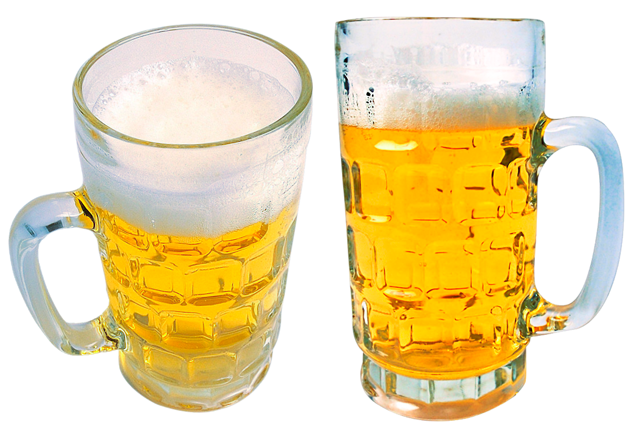 Two glasses with beer