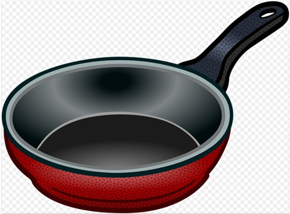  Drawing of a frying pan