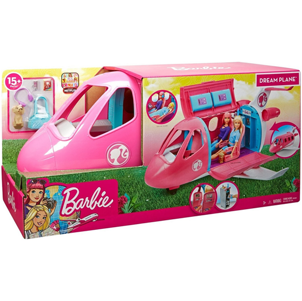 Box with a toy plane for Barbie