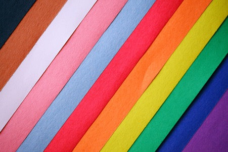 Strips of colorful crepe paper