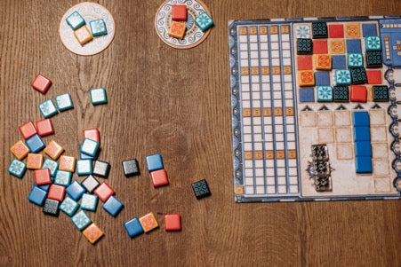 Board game on a wooden table