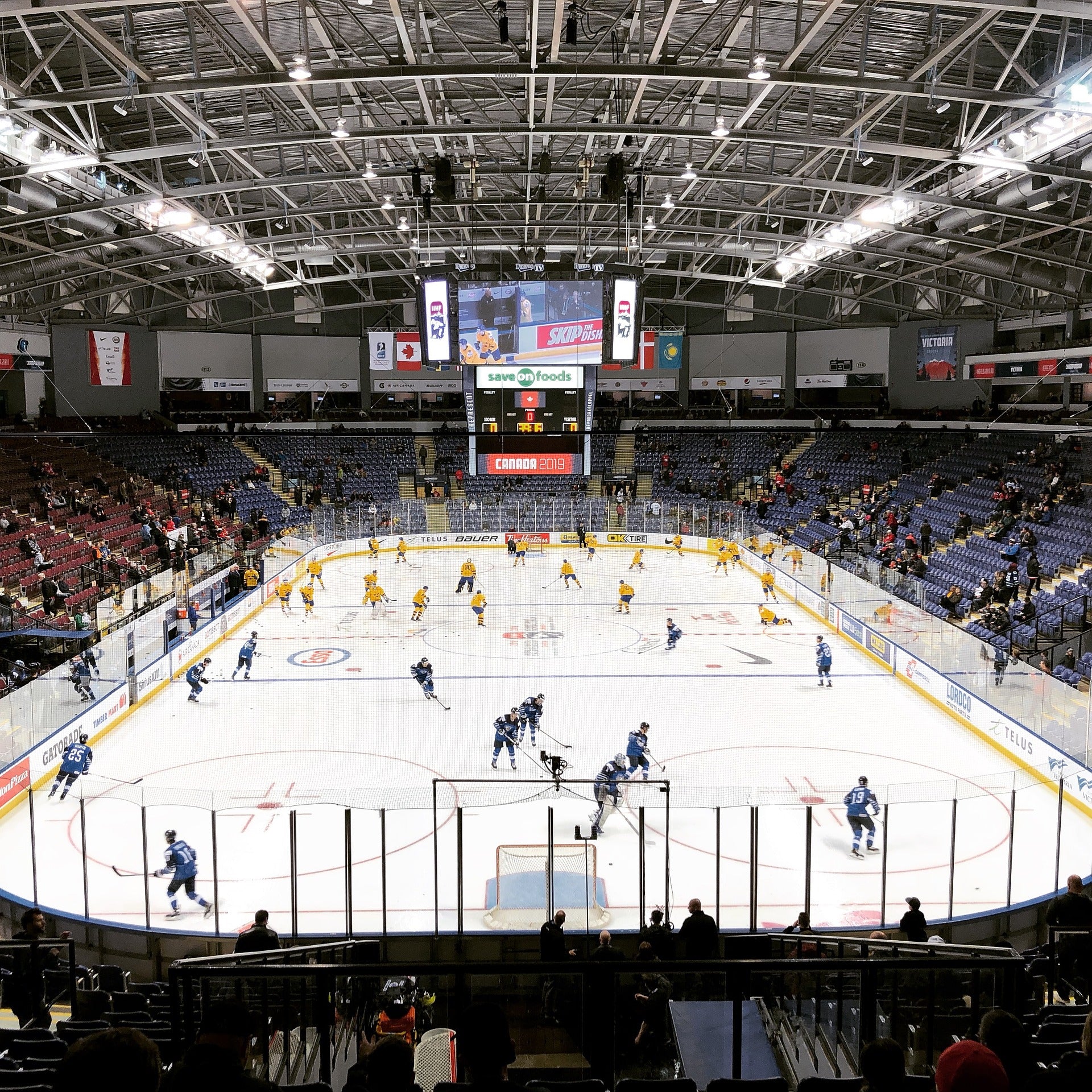 Ice hockey game at the hockey stadium