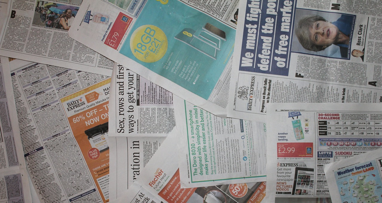 Many newspapers mixed with each other