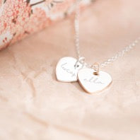 Heart Necklace on a pink background