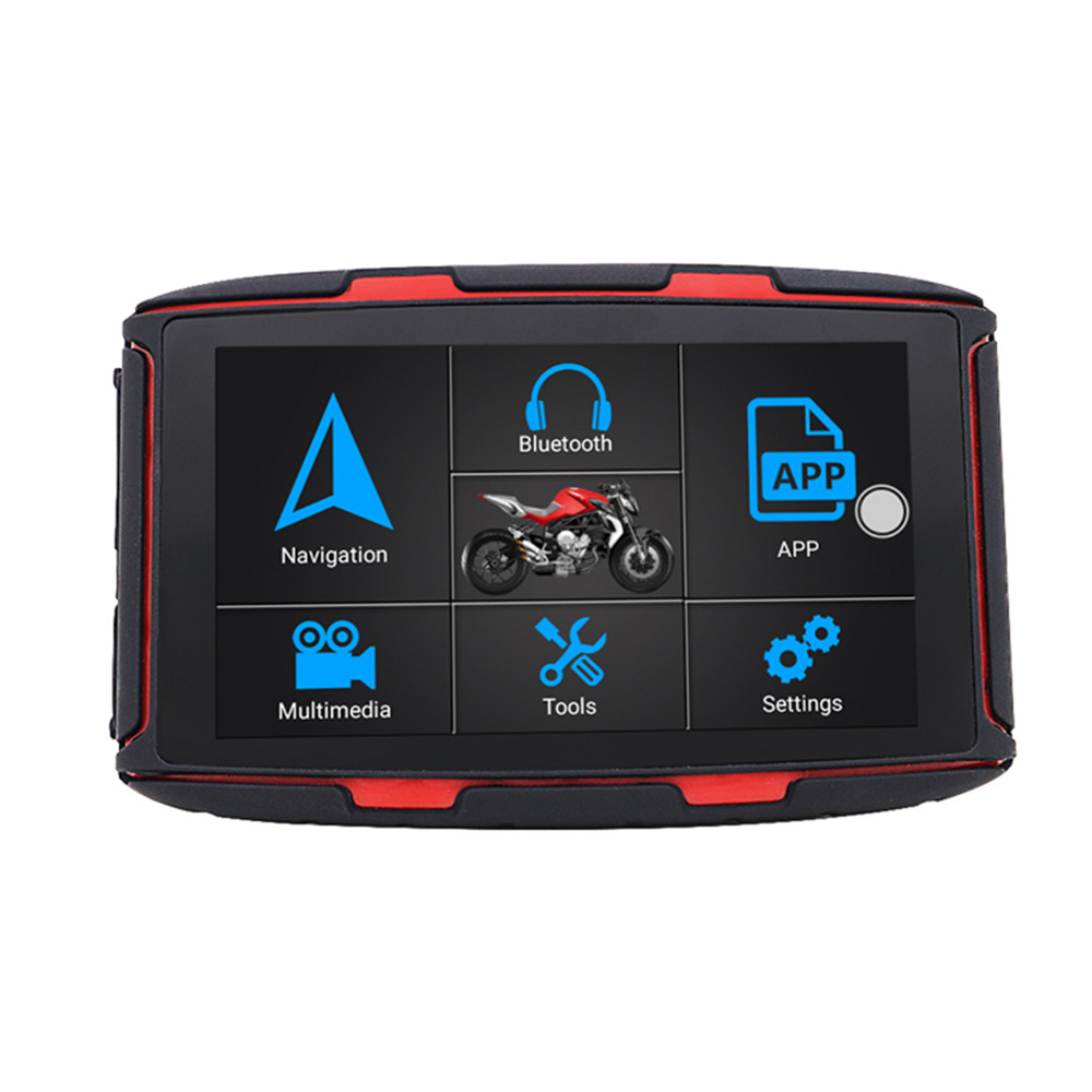 5-Zoll-Touchscreen GPS-Navigation 16G IPS wasserdichtes Motorradauto mit Bluetooth-Funktion