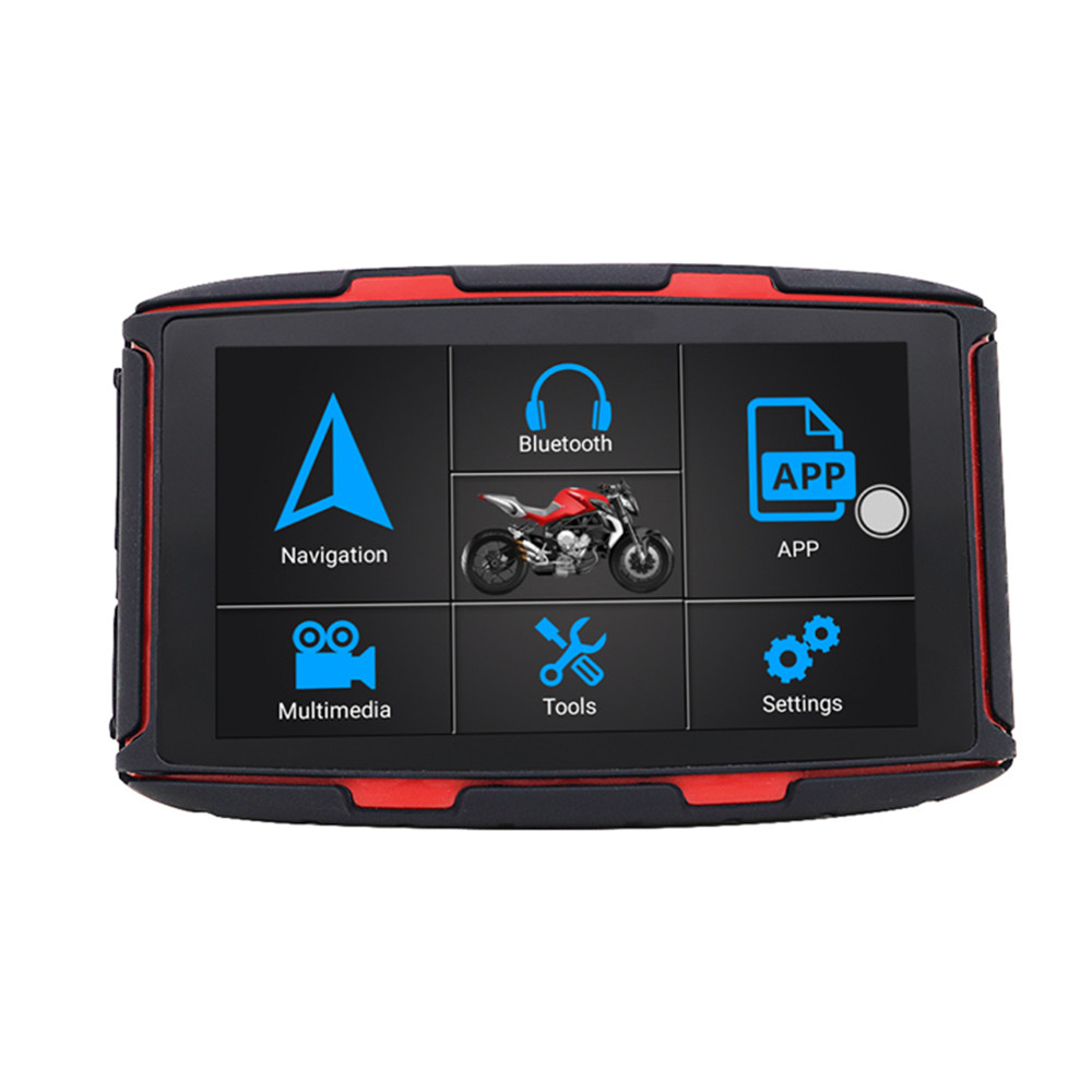 5 Inch Touch Screen GPS Navigation 16G IPS Waterproof Motorcycle Car with Bluetooth Function