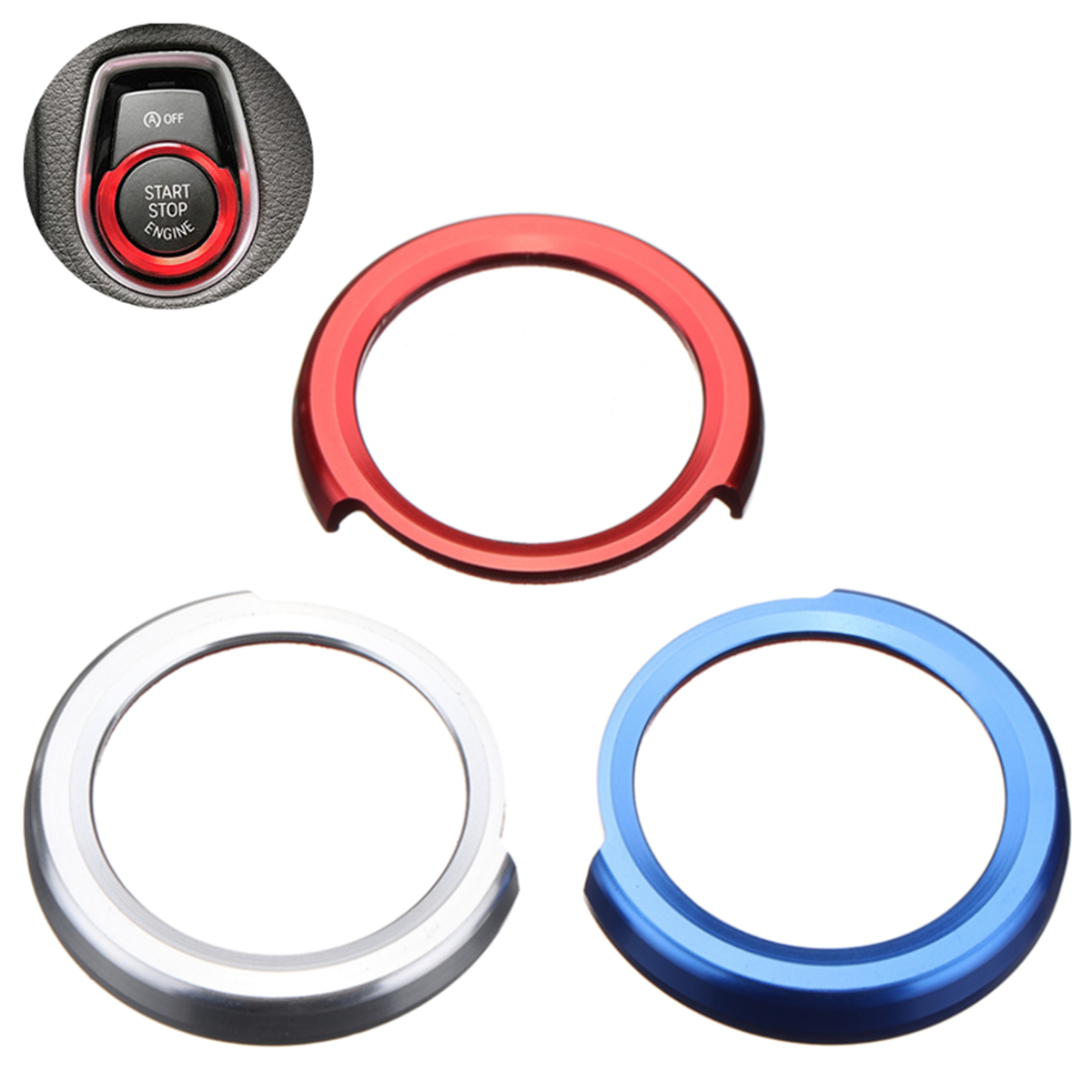 One Engine Start Stop Button Switch Sticker Circle Cover para BMW 1 2 3 4 Series