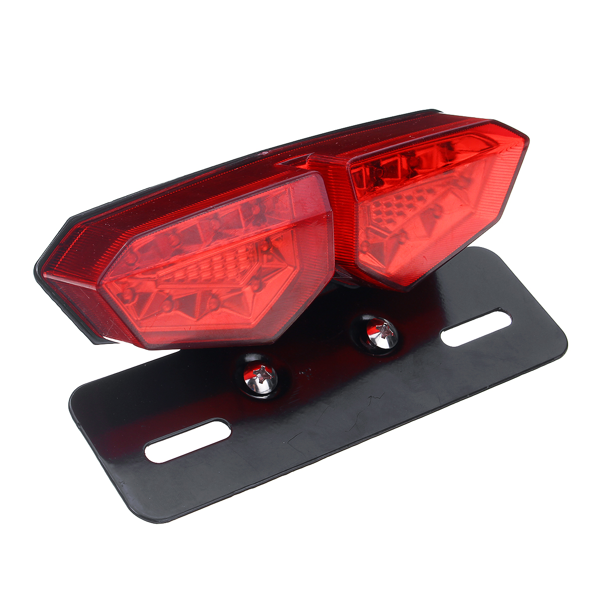 18 LED Motorrad Smoke Bremse Heckblinker Lizenz Integriertes Licht