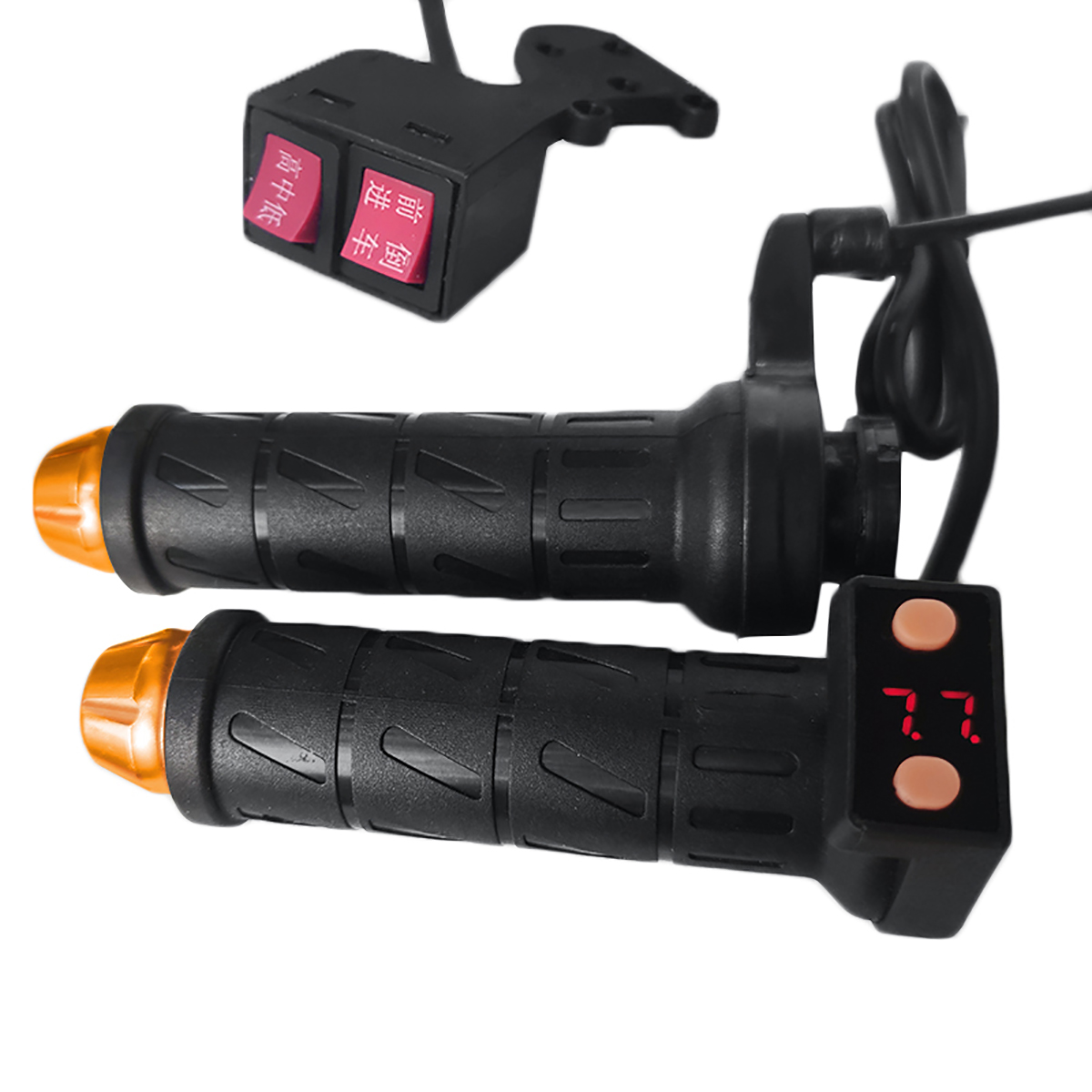 Motorcycle / Electric Scooter Heated Grips 22Mm Adjustable Digital LCD Display