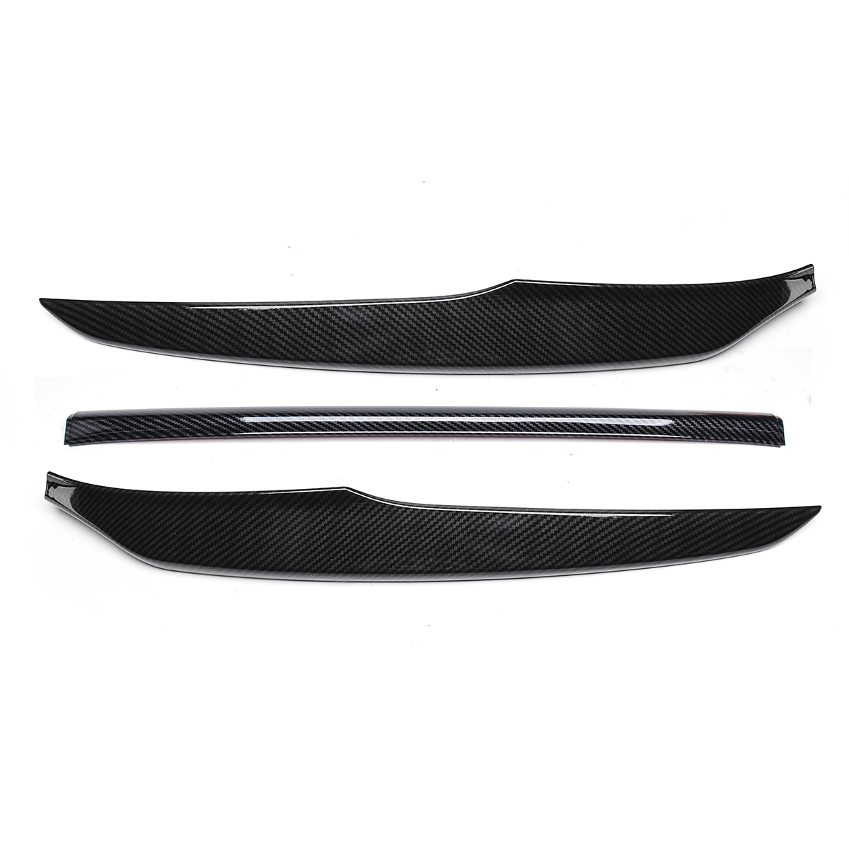 3Pcs Carbon Fiber Style Front Bumper Protector Front Lip Cover Trim for Honda Accord 2018