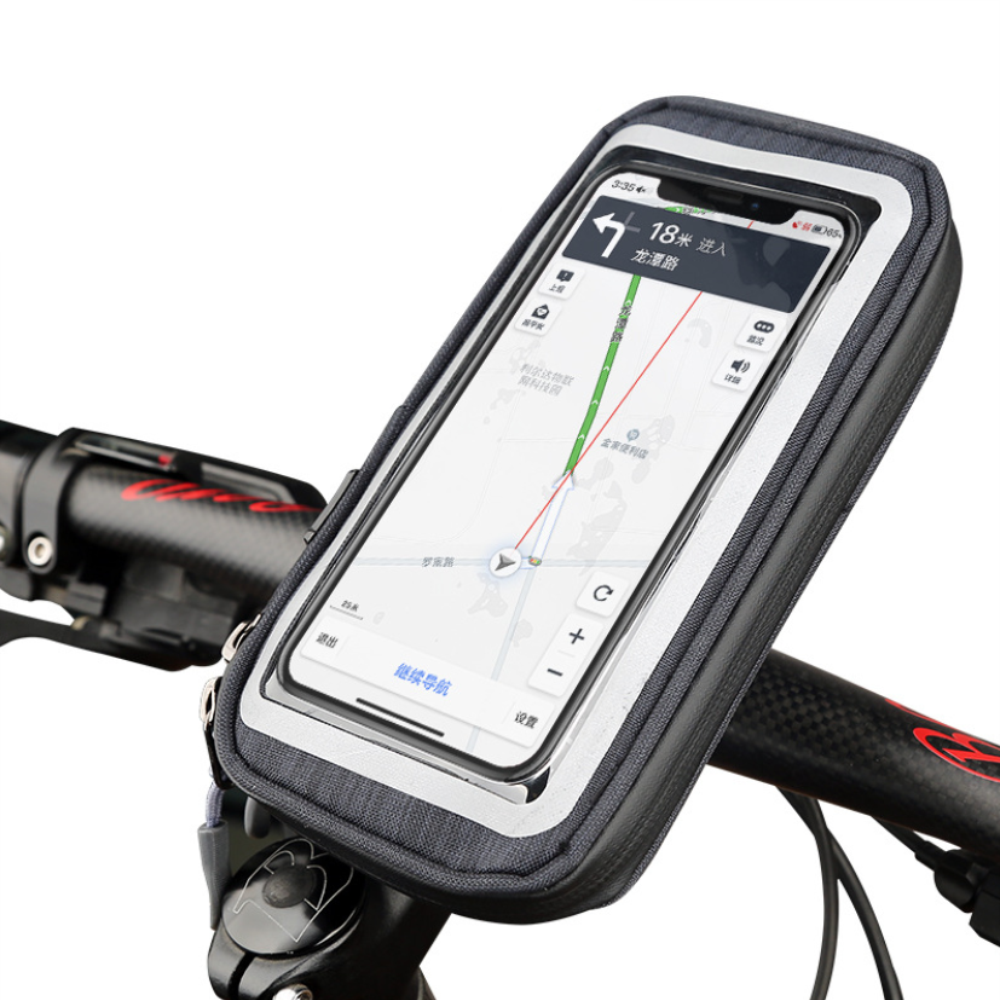 Bolsa impermeable para teléfono móvil, bolsas de navegación GPS resistentes a los golpes para manillar de bicicleta de motocicleta/instalación de espejo trasero Universal