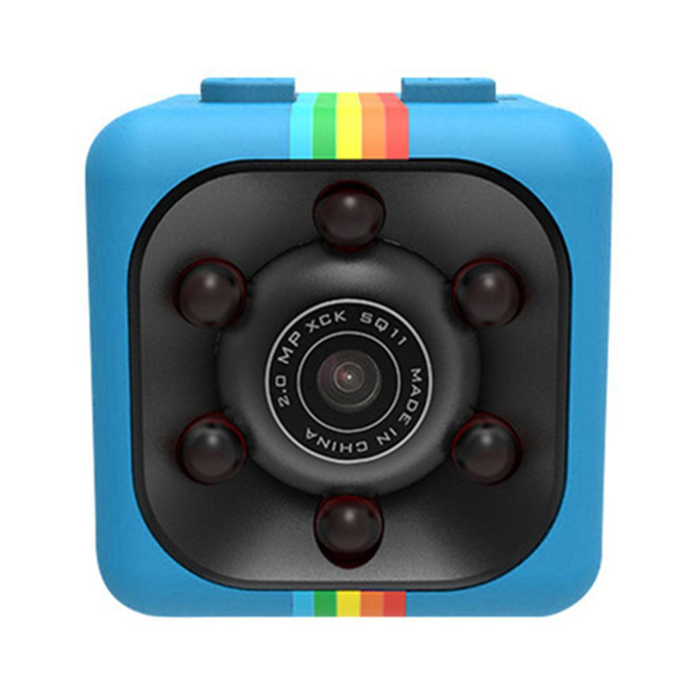SQ11 1080P Blue Mini Night Vision DV Auto Video Recorder Vlog Sport Cámara Soporte TV Out Monitor Color azul