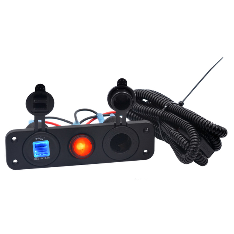 12C-24V 3.1A Dual USB Ladegerät Buchse LED Schalttafel Netzteil Wasserdicht Marine Auto Boot