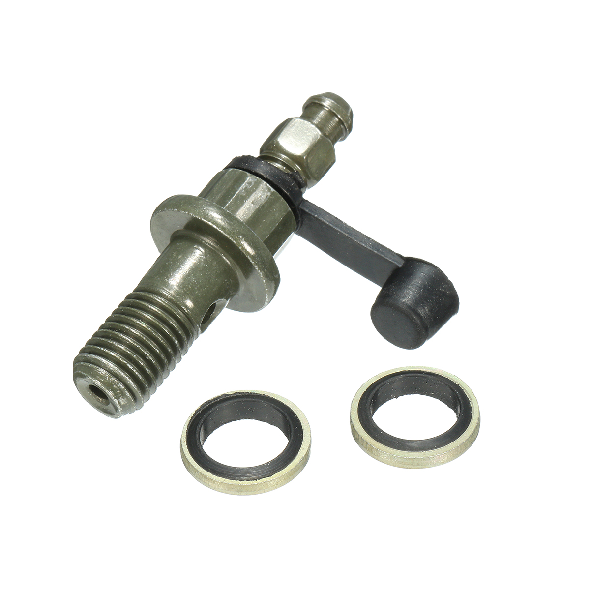 M10X1.25Mm Motorrad Bremssattel Entlüftungsschraube Hohlschraube Nippel + Staubkappe