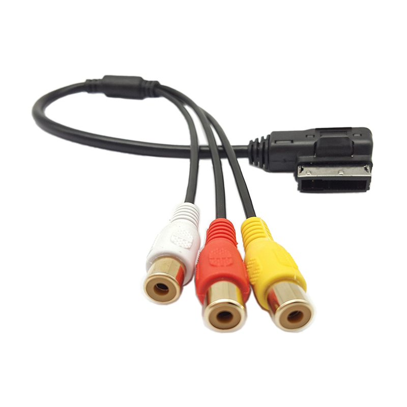 3 RCA Audio Cable Car MP3 Cable para Volkswagen Audi AMI modificado