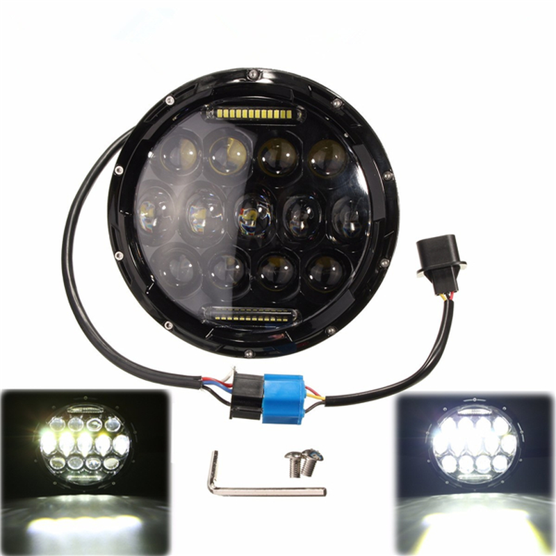 7 Zoll 10-24V LED H4 Scheinwerfer Hi/Lo für Jeep Wrangler Harley Davidson Hummer