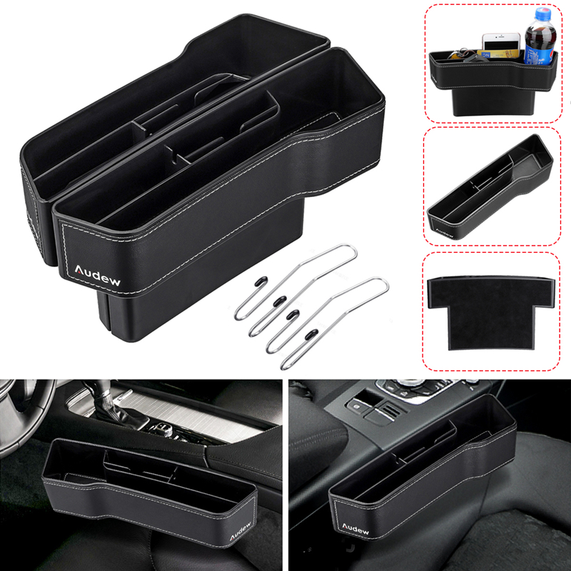 AUDEW Auto Organizer Autositz Spalt Lücken Aufbewahrungsbox Tasse Handyhalter für Taschen Verstauen Aufräumen Organizer Autozubehör