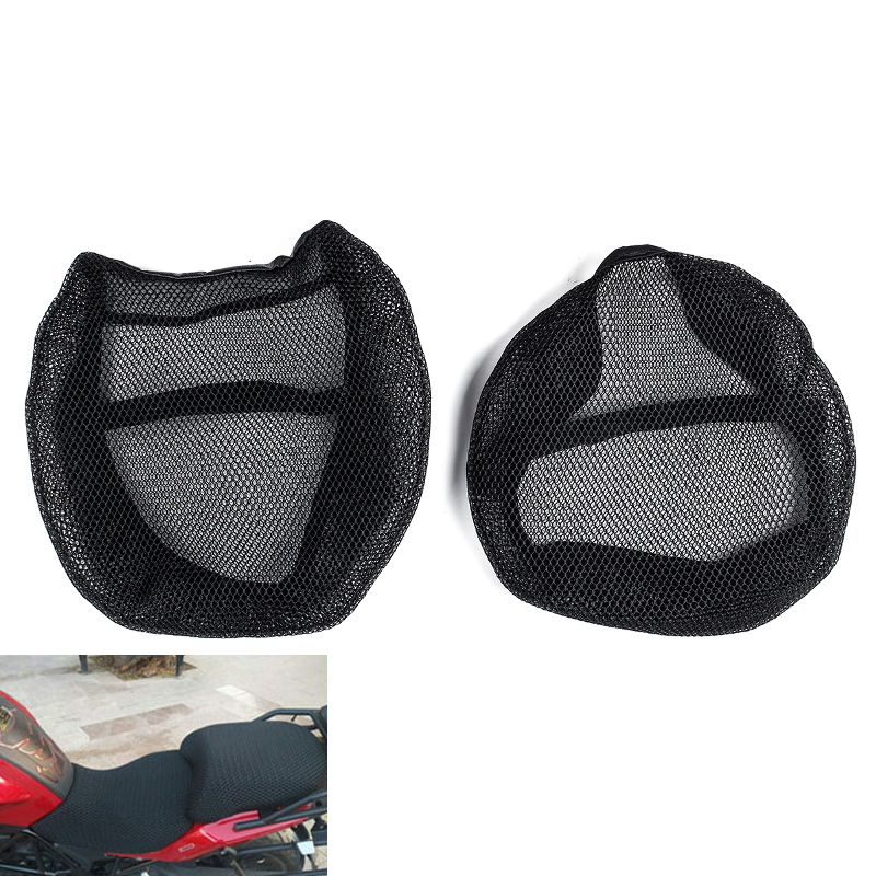 Motorrad Schwarz Front Rear Seat Net Covers Pad Guard Atmungsaktiv für BMW R1200GS ADV 2006-2012/2013-2018