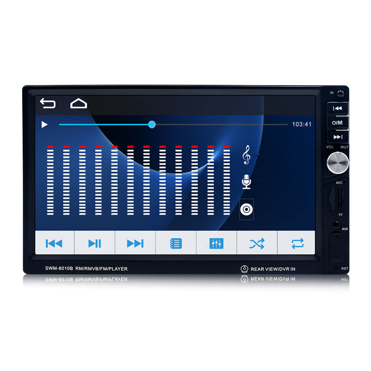 SWM-8010B 7 pulgadas táctil 2 Din MP5 estéreo coche reproductor de DVD Bluetooth FM Radio cámara trasera