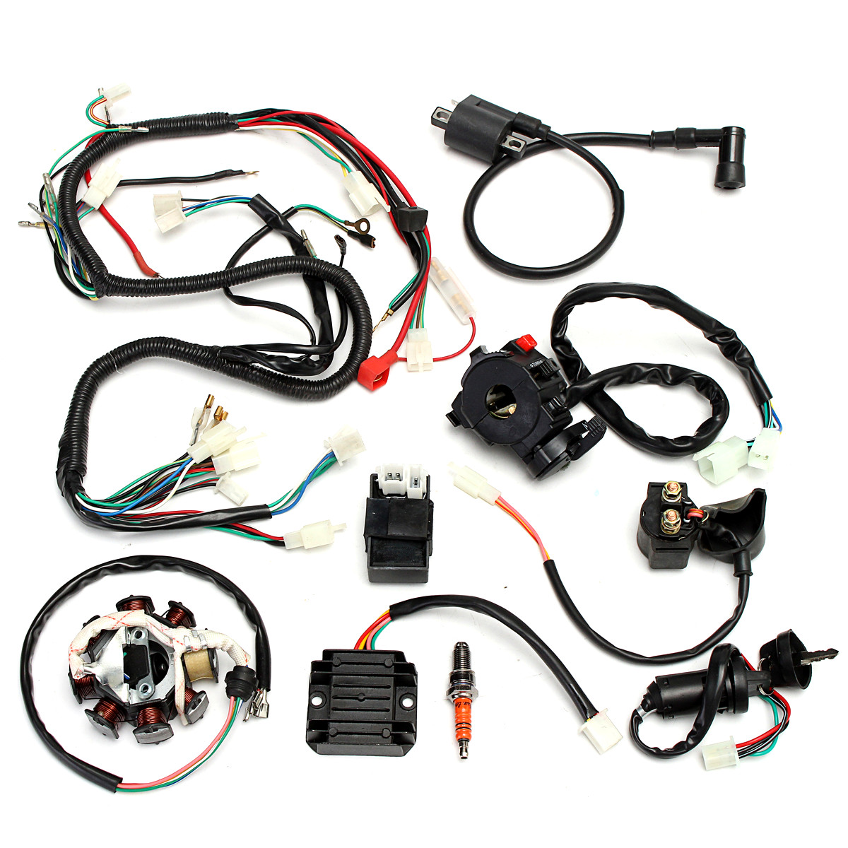 Arnés de cableado eléctrico completo para bicicleta de cross china ATV QUAD 150-250 300CC