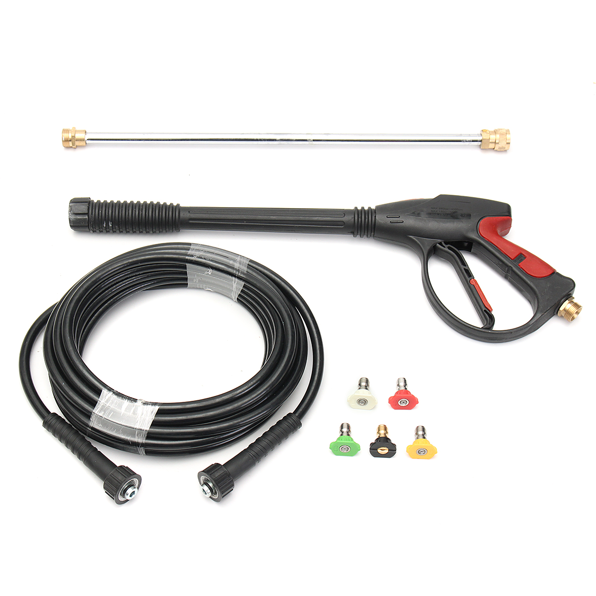 3000PSI High Pressure Spray Gun Kit Wand Lance Water Washer 8M Hose Nozzle Tips