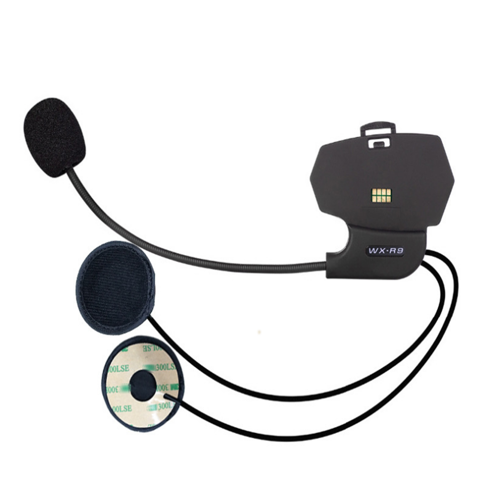Intercomunicador para casco de motocicleta WAYXIN R5/R9 con micrófono para casco completo/media cara