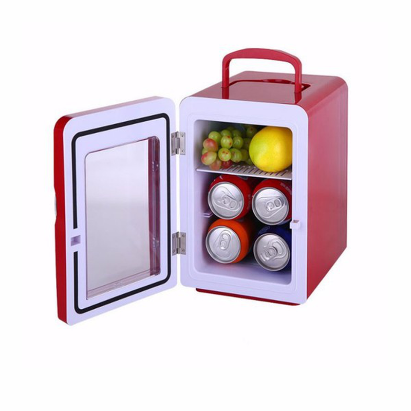 Mini refrigerador de 4L, caja de hielo para coche, minirefrigerador 12V 220V, contenedor fresco y cálido