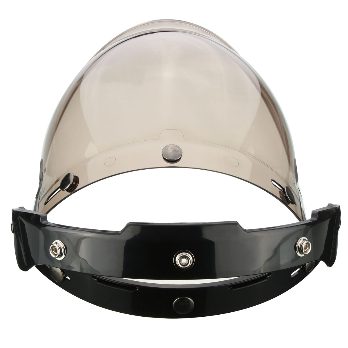Visor de burbuja con 3 botones a presión, lente de protección facial contra el viento abatible hacia arriba para casco de motocicleta, 3 colores