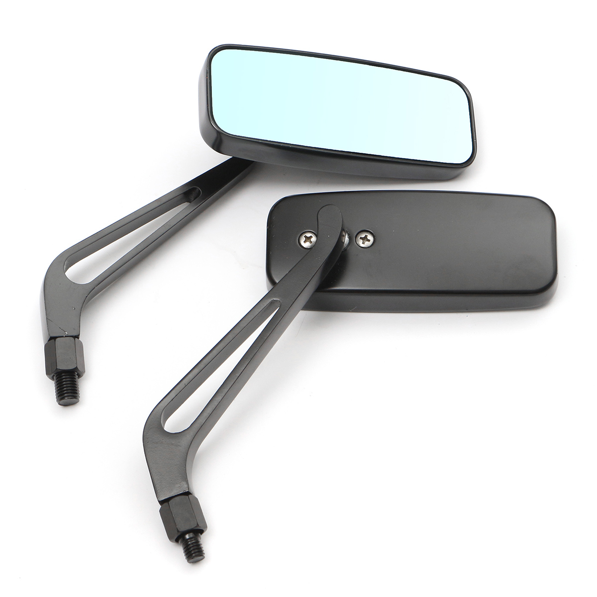 8Mm 10Mm Aluminum Motorcycle Rectangle Rear View Side Mirror Universal