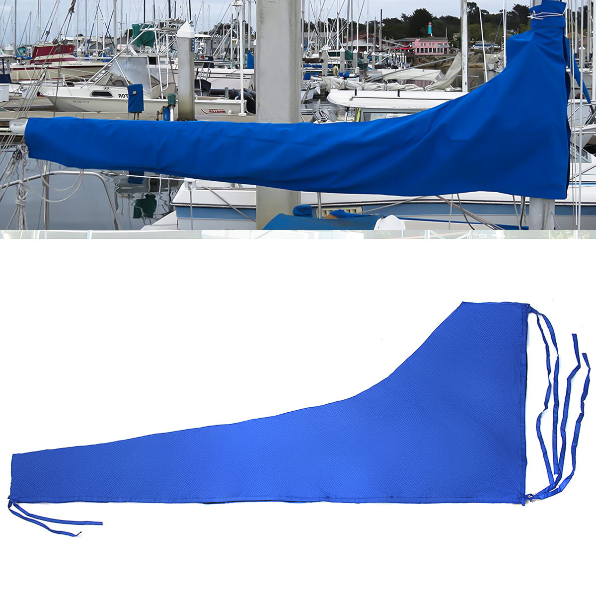 10-11 pies 3,5 M 420D cubierta de vela mayor Maine Boom cubierta impermeable tela azul
