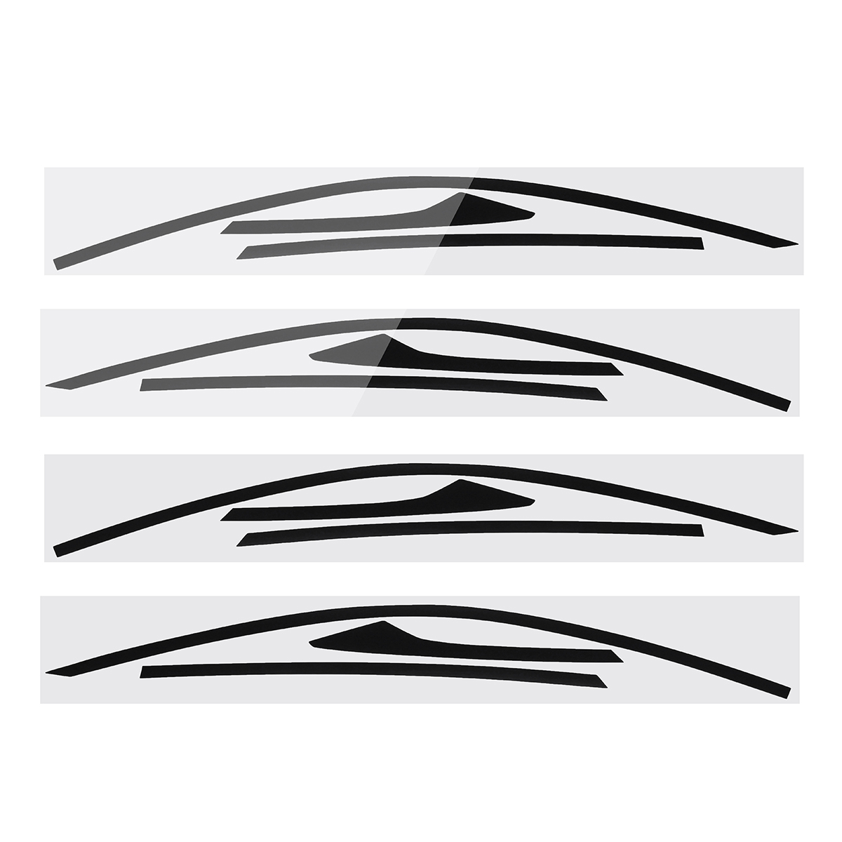 Car Door Side Window Sticker Decal Trim for Honda Civic Sedan 4 Door 2016 - 2018