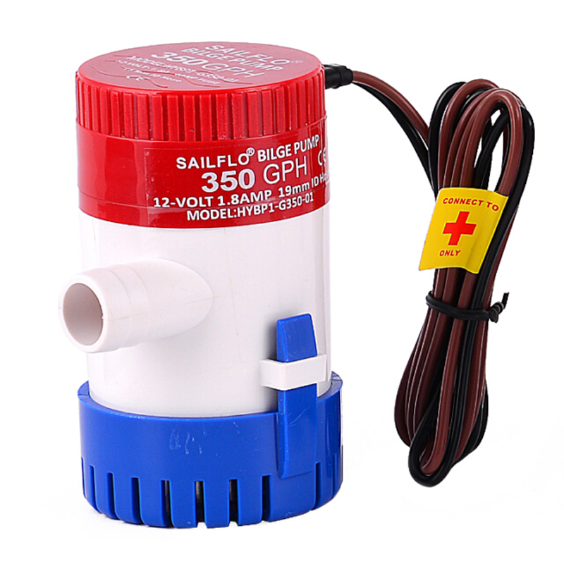 Bomba eléctrica de 12V/24V, bomba de sentina marina de 350GPH, bomba de agua sumergible para barcos