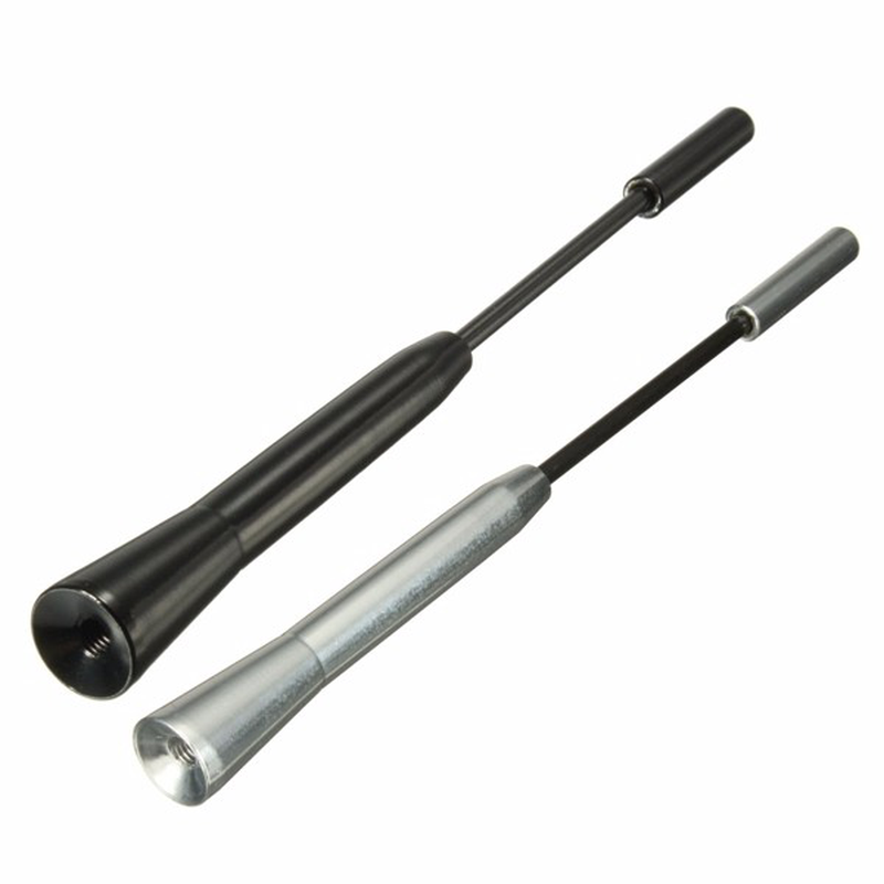 Universal Car Van Alloy Bee Sting Radioantenne Antenne Ariel AM/FM Schwarz Silber