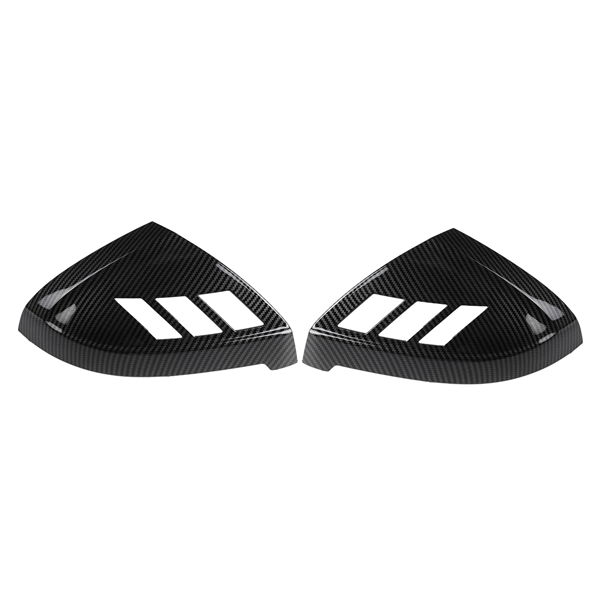 1 Pair Carbon Fiber Look Rear View Mirror Cap Cover Add on Side Mirror Universal Car Modification for AUDI A4 S4 RS4 A5 S5 RS5 2017-2020