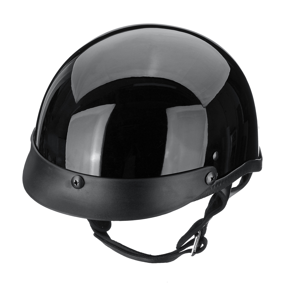 DOT CE Motorrad-Halbhelm Chopper Cruiser Scooter ABS-Schale M-XXL Schwarz