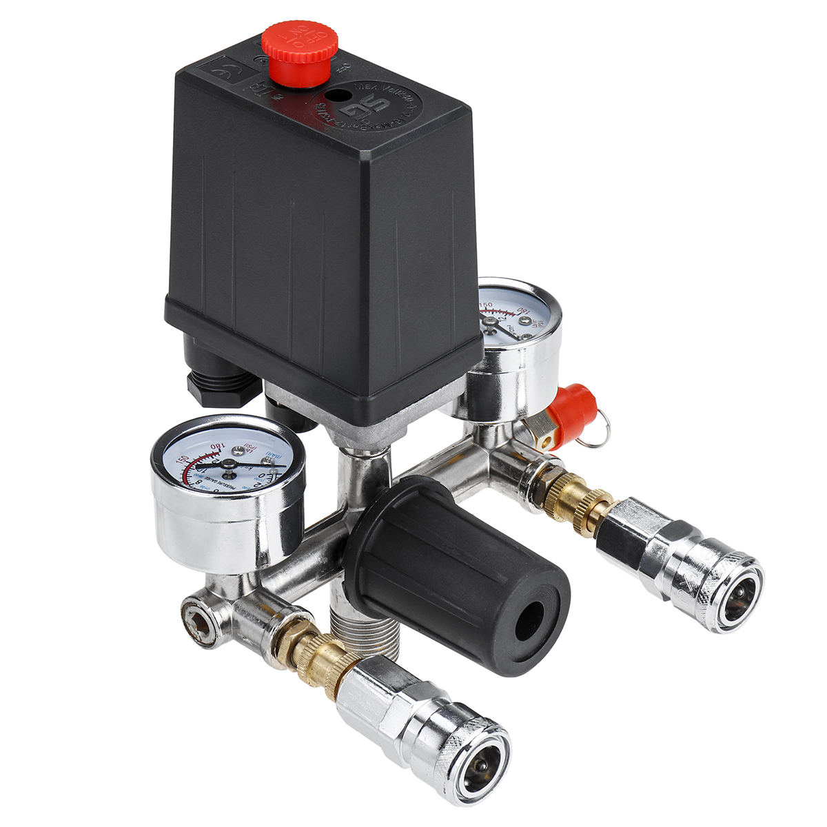 Medidores del regulador del colector de la válvula de control del interruptor de presión del compresor de aire de 220 V