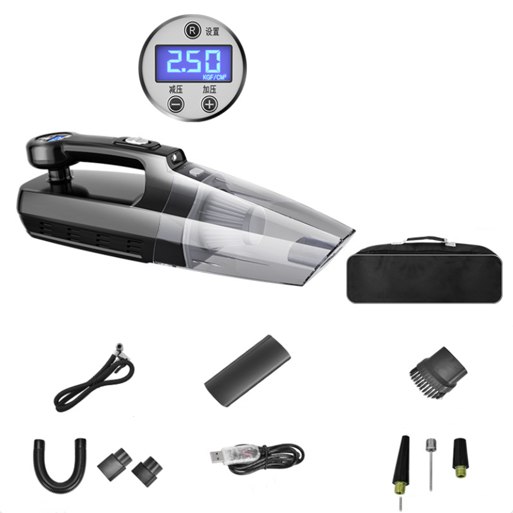 5500Pa 2 in 1 Car Vacuum Cleaner + Inflator Pump with Digital Display Portable 4 in 1 Function Household Car Auto Inflatable Air Compressor