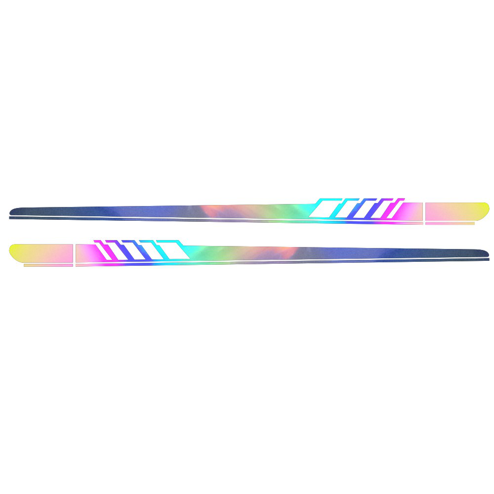 2Pcs Body Both Side Graphics Vinyl Long-Stripe Reflective Colorful / Solid Color Car Decal Sticker