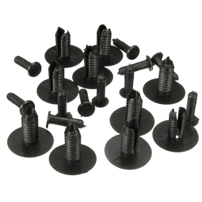 Clips de ajuste de remache de parachoques de sujetador de nailon negro 10PCS para BMW