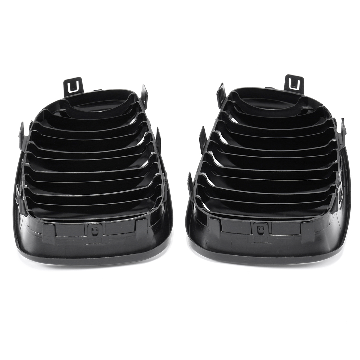 Ein Paar ABS-Nierengitter in glänzend Schwarz für BMW E87 1er 08-13