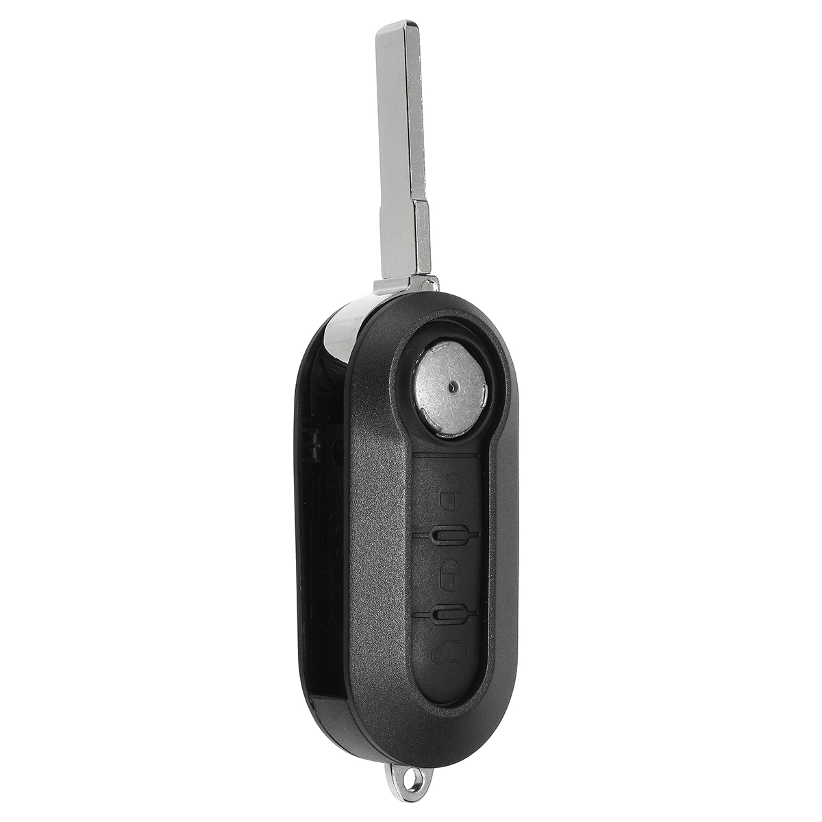 Klappschlüssel-Abdeckung mit 3 Tasten für das Auto, Hülle mit Klinge und Batterie für Fiat 500