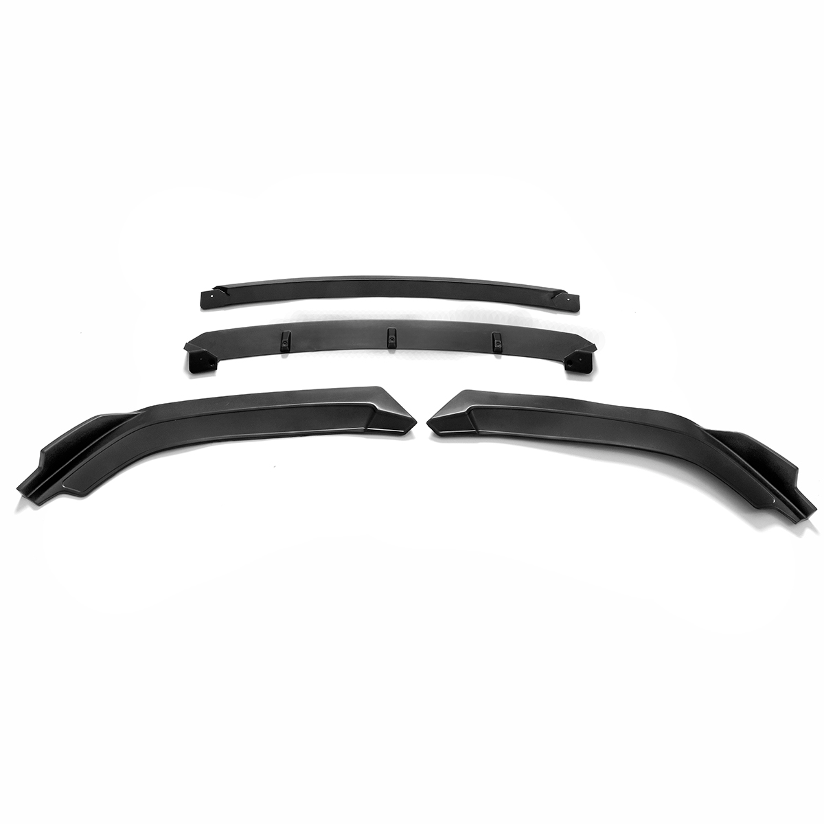 4 piezas negro mate parachoques delantero labio cuerpo Kit Spoiler para Honda Civic Sedan 2016-2018