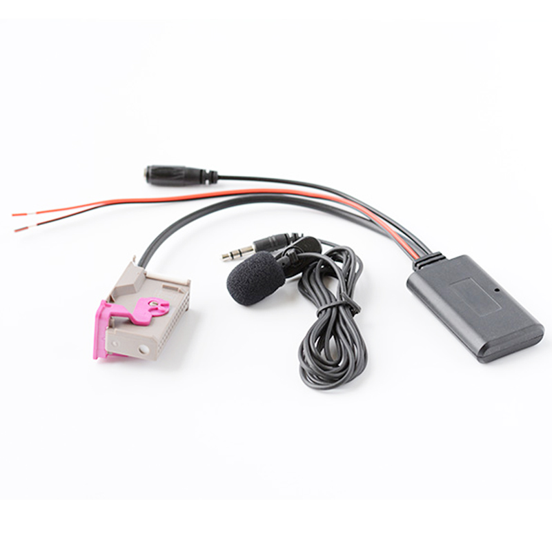 Cable de teléfono Bluetooth con micrófono de música Bluetooth de 32 pines para Audi A3 A4 A6 A8 RNS-E Host