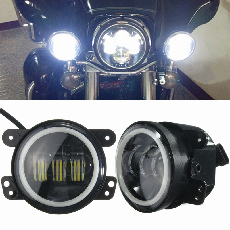 4 Inch 60W Motorcycle LED White Light for Harley Jeep Wrangler Waterproof