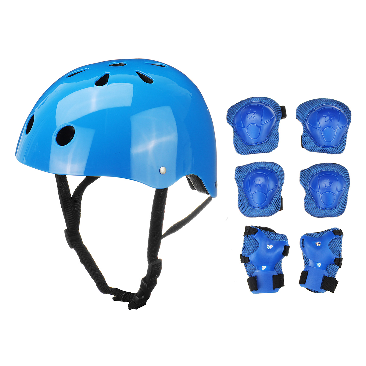 7 STÜCKE Jungen Mädchen Kinder Sicherheit Skating Fahrradhelm Knie Ellenbogen Schutzausrüstung Kit