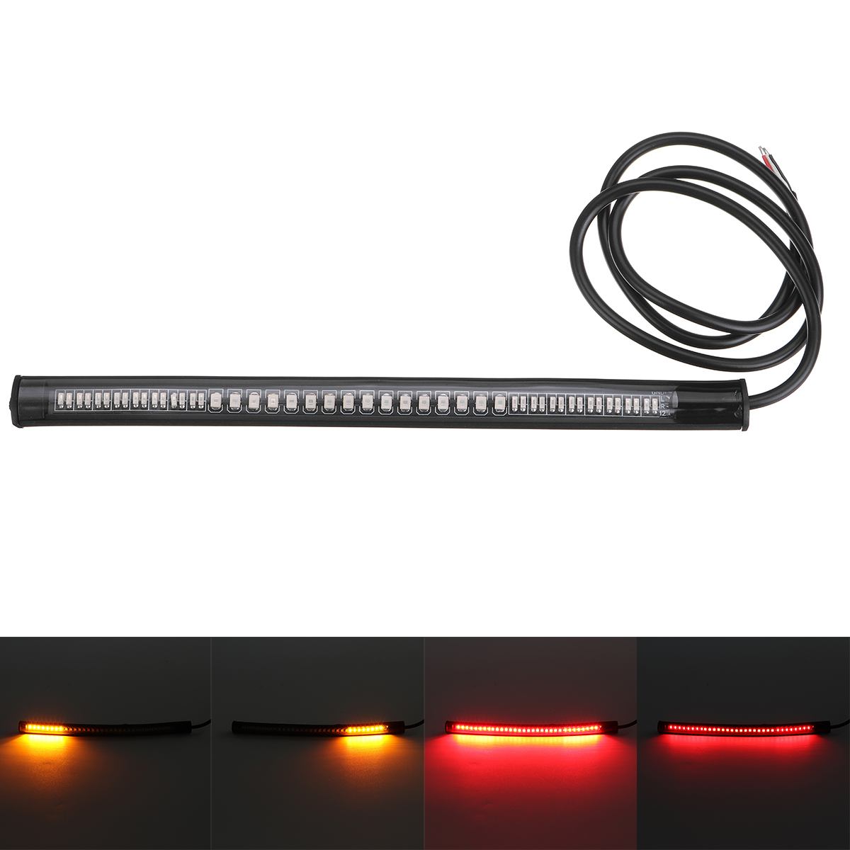 Wasserdichte flexible 48SMD-Motorrad-Lichtleiste LED-Bremslicht-Blinkerlampe