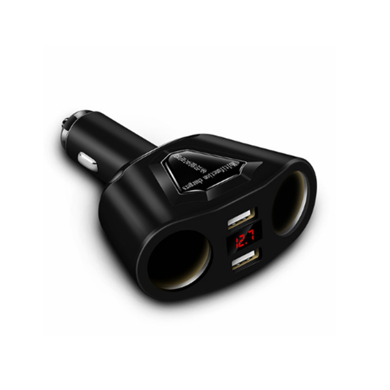 3.1A Dual USB Car Charger Cigarette Lighter Sockets 120W Power Support Pantalla Voltímetro actual