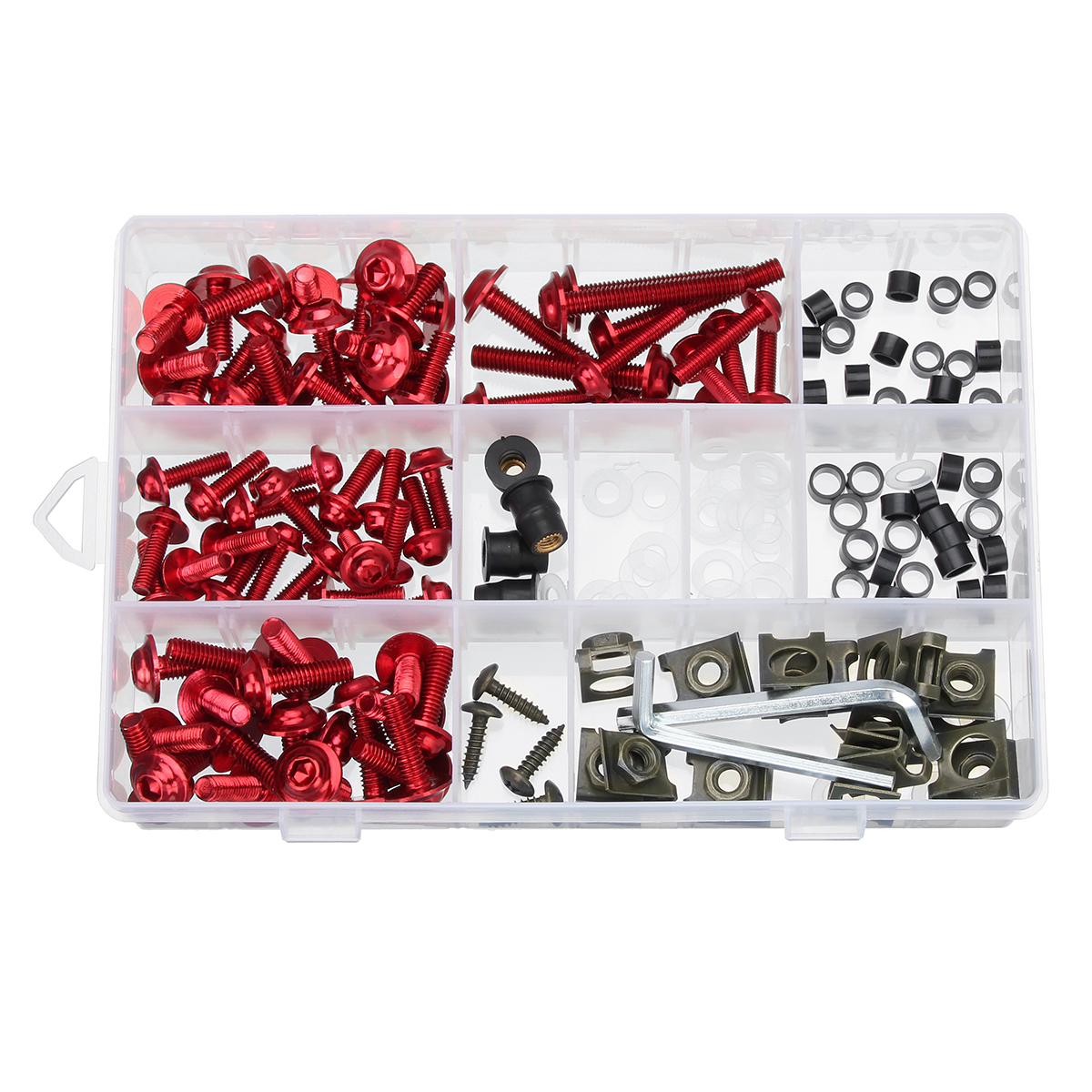 177Pcs Motorcycle Fairing Bolt Kit Nuts Screws Clips for Honda/Yamaha/Kawasaki/Suzuki